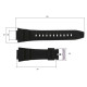 Ремешок для часов Skmei 1454BKBK Black-Black