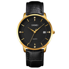 Skmei 1801LGDBK Gold-Black Leather