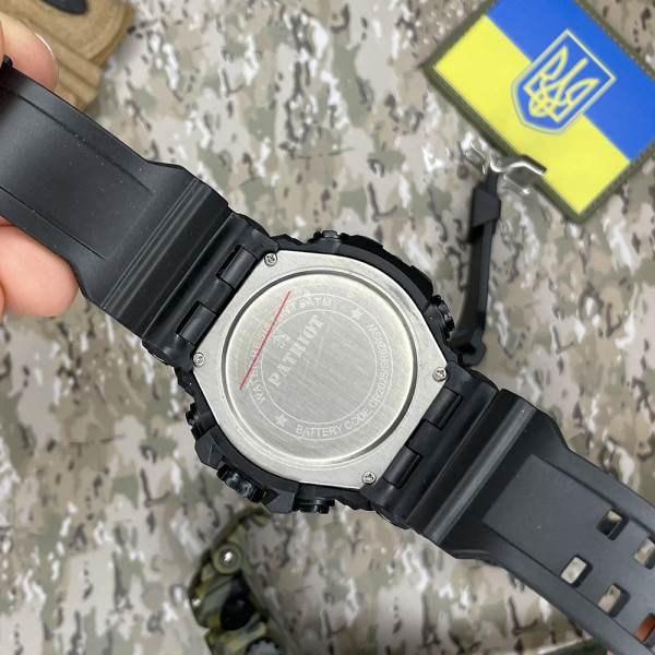 Годинник наручний Patriot 001BUPO Поліція Чорні з синім + Коробка