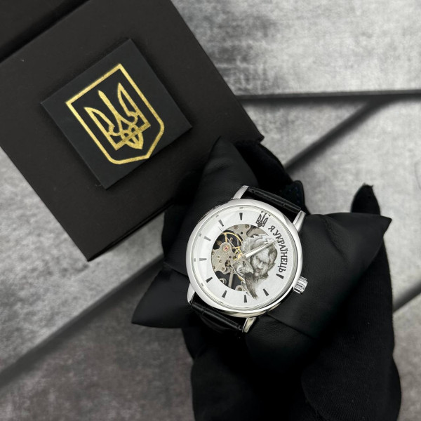Годинник наручний Patriot 022 Silver-Black Mechanic Я Українець