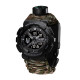Годинник наручний Patriot 005 Тризуб срібло  Чорний Паракордовий ремінець Camo Green + Коробка.
