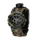 Годинник наручний Patriot 005 Тризуб золото Camo Green Паракордовий ремінець Camo Green + Коробка.