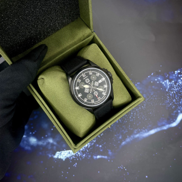 Годинник наручний Awarder Embroidery Black-Army Green Black Automatic 10ATM