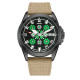 Годинник наручний Awarder Embroidery Black-Green Khaki Automatic 10ATM
