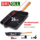 Чавунна сковорода гриль Brizoll Optima-Black 260х260х50 мм