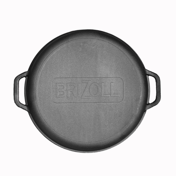 Чавунна сковорода Brizoll WOK 8 л з кришкою сковородою гриль