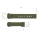 Ремінець для годинника Skmei 1715AG Army Green