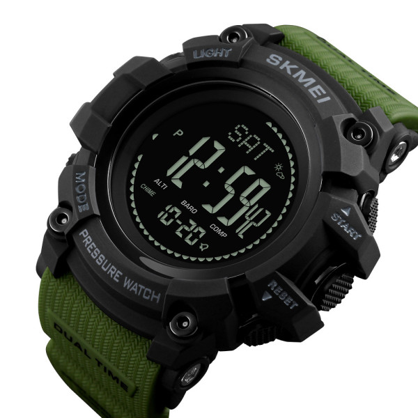 Skmei 1358AG Army Green Smart Watch Compass