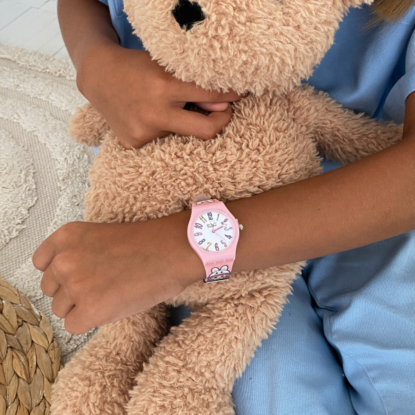 Дитячий годинник Better 012 Bunny Light Pink-White