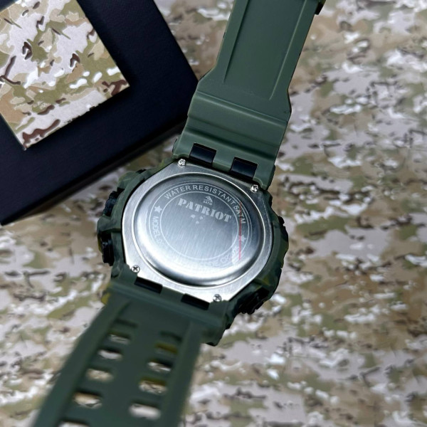 Годинник наручний Patriot 003CMGRDSNS ДСНС Зелений камуфляж + Коробка.