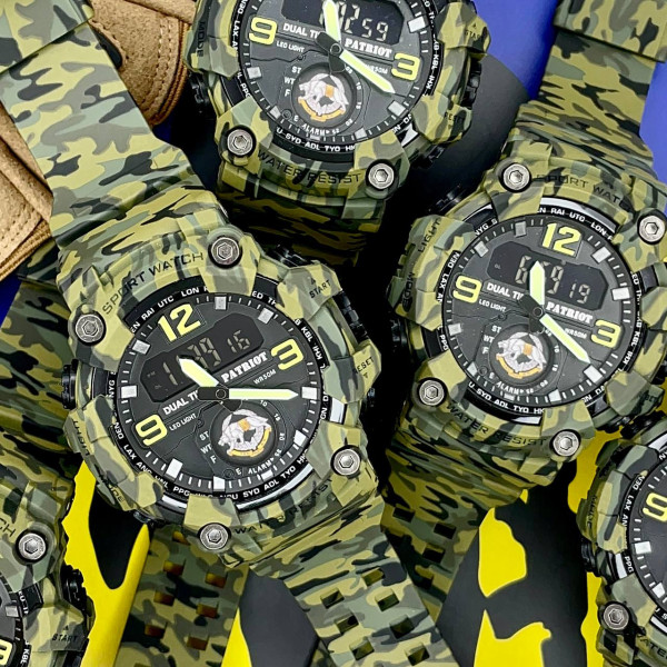 Годинник наручний Patriot 004CMGRSSO ССО Зелений камуфляж + Коробка.