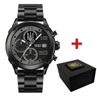Часы наручные Patriot 016 Трезубец серебро Black-Black Steel