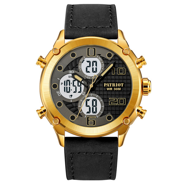 Часы наручные Patriot 017LGDWT Gold-White Leather