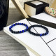 2B Rich Bracelet Pearl 8 mm, 19 cm Black-Blue