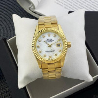 Rolex Date Just 067 Pearl Gold-White