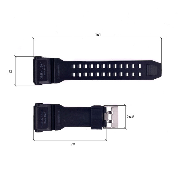 Ремінець для годинника Skmei 1965 black 1051-0503