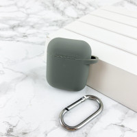 Чехол Airpods 1/2 Silicone Case Slim Lavender Gray