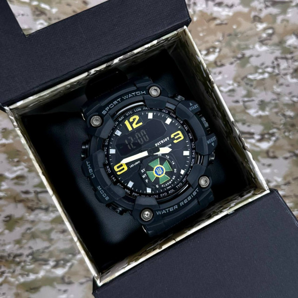 Годинник наручний Patriot 003BKDPS ДПС Чорні + Коробка.