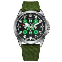 Часы наручные Awarder Embroidery Silver-Green Green Battery 10ATM