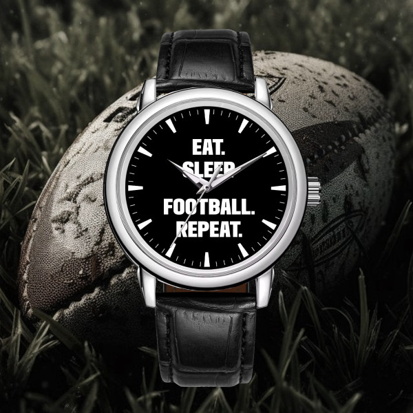 Personalized Football Watch Model 220101 - Custom Gift for Him