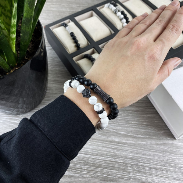 2B Rich Bracelet Lion White-Black