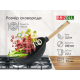 Сковорода чавунна Brizoll WOK 240х70 мм з дерев'яною ручкою та скляною кришкою