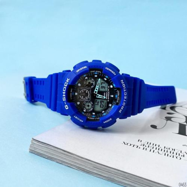 Наручний годинник Casio G-Shock GA-100 Blue-Black