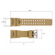 Ремінець для годинника Skmei 1283/1277/1384 khaki