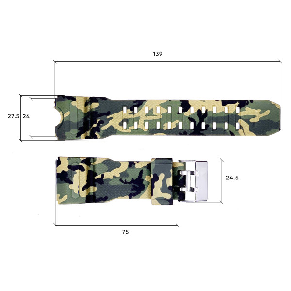 Ремешок для часов Skmei 1155/1155BCMGR Camo Green