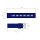 Ремінець для годинника Skmei 1416 1418 1267 1285 1293 1426 1866 1894 BUBK Blue-Black