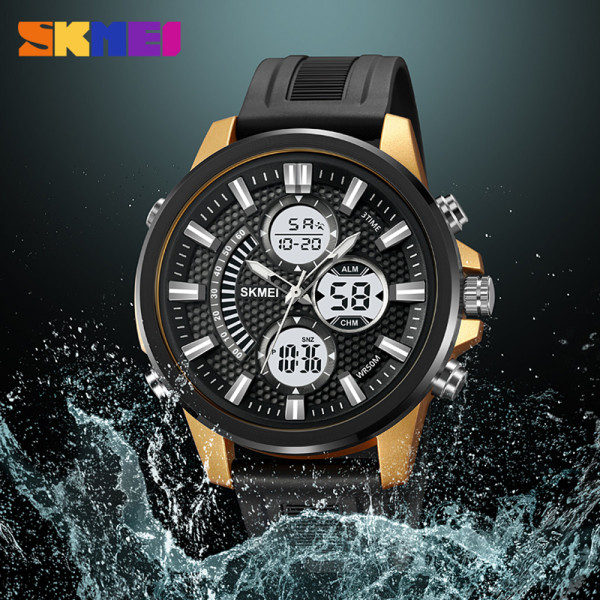 Skmei 2235BKGDWT Black-Gold-White
