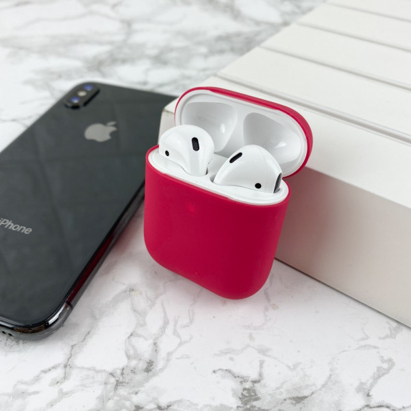 Чехол Airpods 1/2 Silicone Case Slim  Hibiscus
