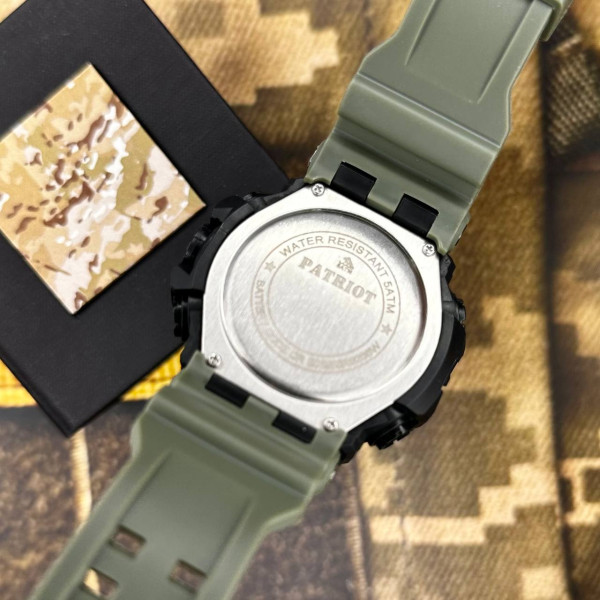 Годинник наручний Patriot 003AGDPS ДПС Зелені  + Коробка.