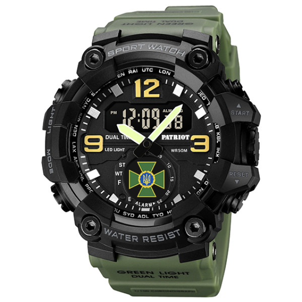 Годинник наручний Patriot 003AGDPS ДПС Зелені  + Коробка.