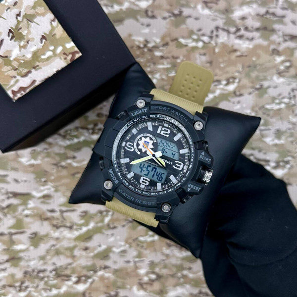 Годинник наручний Patriot 012BKKHPO Поліція Чорні з хакі + Коробка.