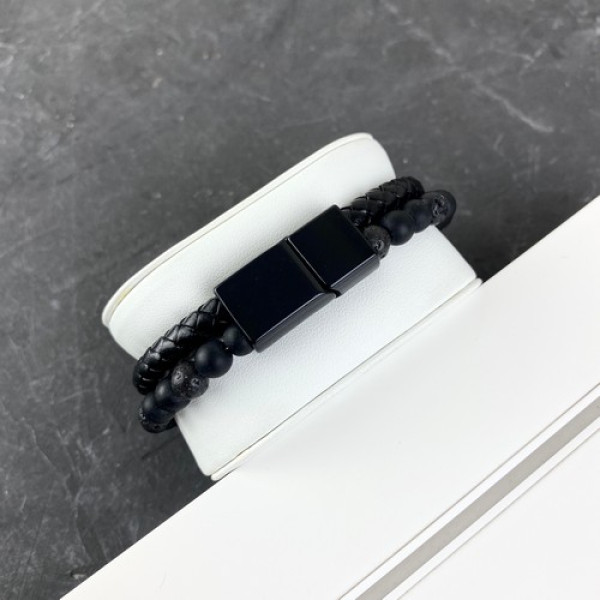 2B Rich Bracelet 6 mm, 19 cm All Black