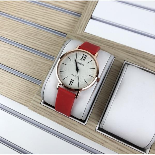 Geneva Silicone Red-Gold-White, 1010-0197, Geneva