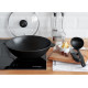 Чавунна сковорода Brizoll WOK 280х96 мм 3.7 л зі скляною кришкою