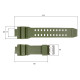 Ремінець для годинника Skmei 1617 army green 1051-0525