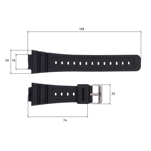 Ремінець для годинника Skmei 1628BKBK Black-Black 1051-0588