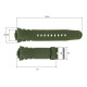 Ремінець для годинника Skmei 1068 1301 1231 1560 1820AG Army Green