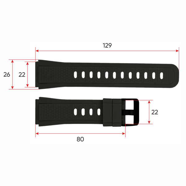Ремінець для смарт годинника K28H Black