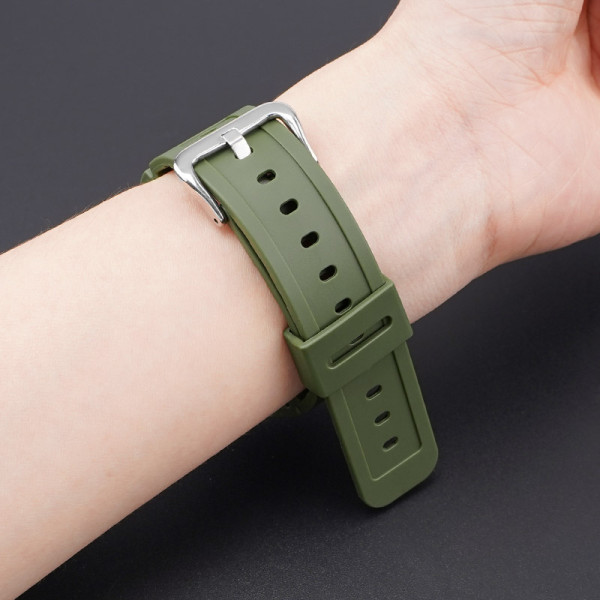 Ремінець для Casio G-Shock GA-2100/2110 Army Green Silver