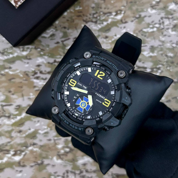 Годинник наручний Patriot 003BKSBU СБУ Чорні + Коробка.