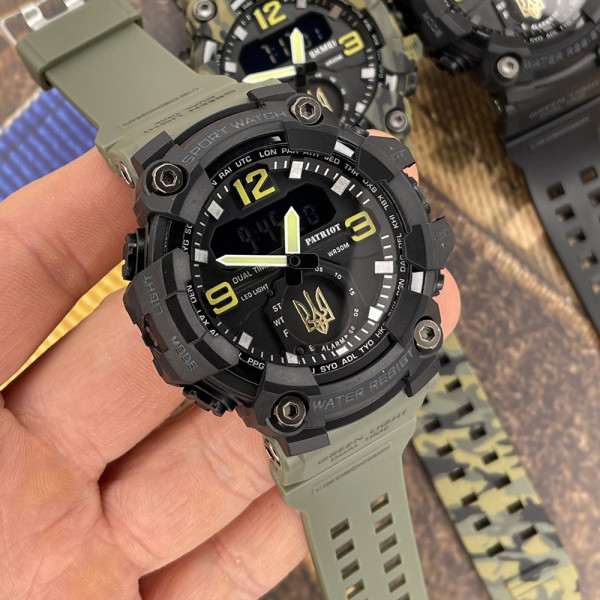 Годинник наручний Patriot 003AGUAGD Тризуб золото Зелені  + Коробка.