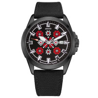 Часы наручные Awarder Embroidery Black-Red Black Automatic 10ATM