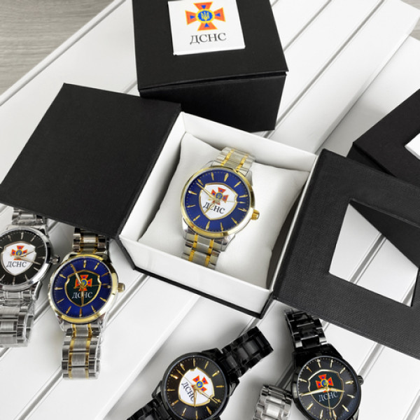 Chronte с логотипом ДСНС Silver-Gold-Blue-White