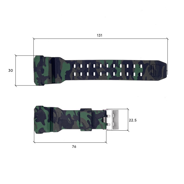 Ремінець для годинника Skmei 1742CMGN Camo Green