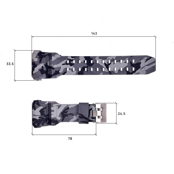 Ремінець для годинника Skmei 1520 camo grey 1051-0523