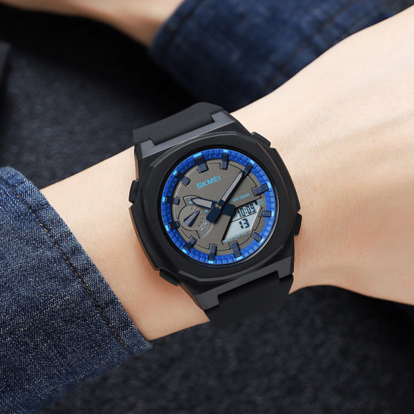 Skmei 2091BKBUWT Black-Blue-White
